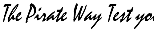 Font : Mystic-Condensed-Italic 2 Custom Text : The Pirate Way Test your own text here Click to download or to view this font on a tshirt that can be custom printed in Bali